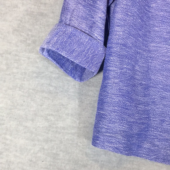 COLDWATER CREEK Perfect Pairing of Silk & Linen 3/4 Sleeve w/Button Cuff - Picture 6 of 16